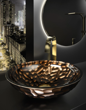 ORMA - Countertop round glass washbasin by Glass Design - view 3